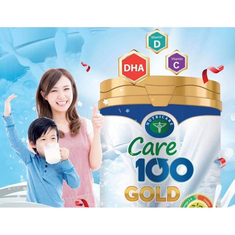 Sữa CARE 100 GOLD Đánh bay suy dinh dưỡng, thấp còi ở trẻ 1 – 10 tuổi - 900g/400g