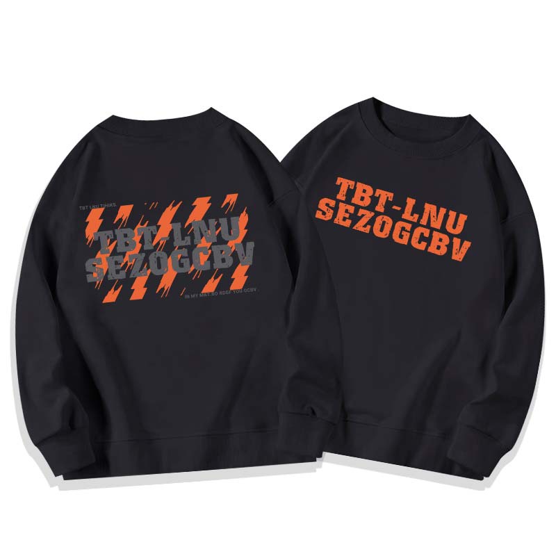 SELVZE Áo sweater cotton Cổ Tròn Tay Dài Dáng Rộng In Họa Tiết Thời Trang retro Mỹ Cho Nữ