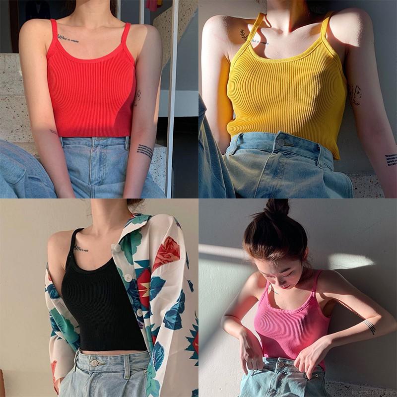 [Baywellfashion]Women Causal Knitted Cami Tops