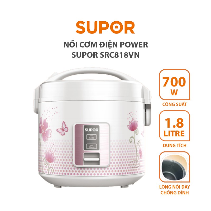 Nồi cơm điện Supor SRC818VN 1.8L 700W