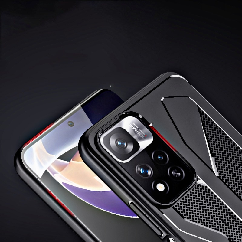 Ốp lưng Redmi Note 11S 5G / Redmi 10X 4G kiểu dáng Gaming dẻo chống sốc cao cấp chống bán bẩn