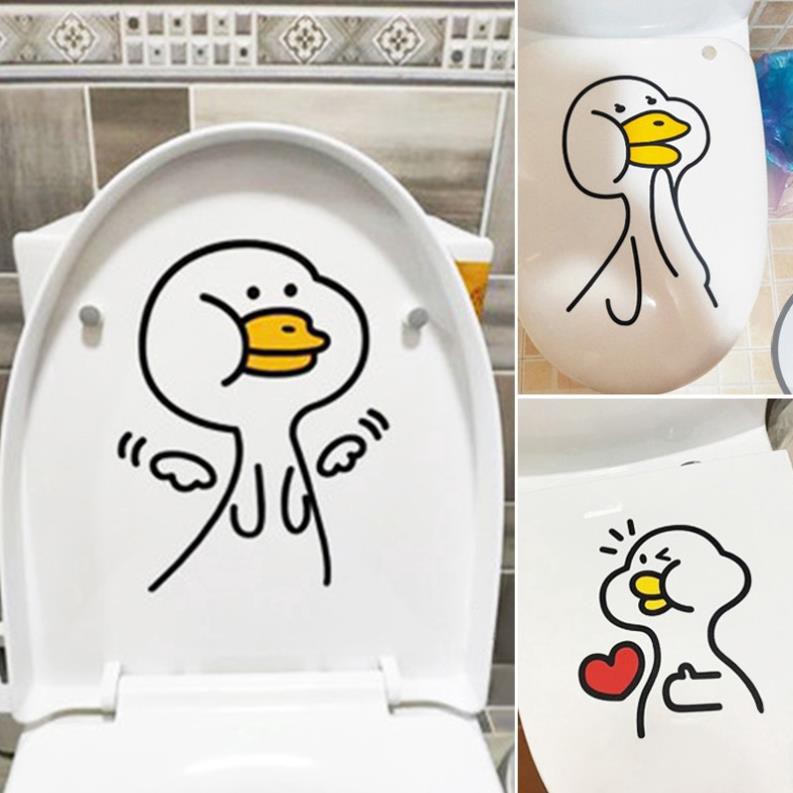 Miếng Dán Trang Trí Bồn Vệ Sinh/Tường/Gạch Ốp Lát Ký Túc Xá Họa Tiết Vui Nhộn Thời Trang Độc Đáo