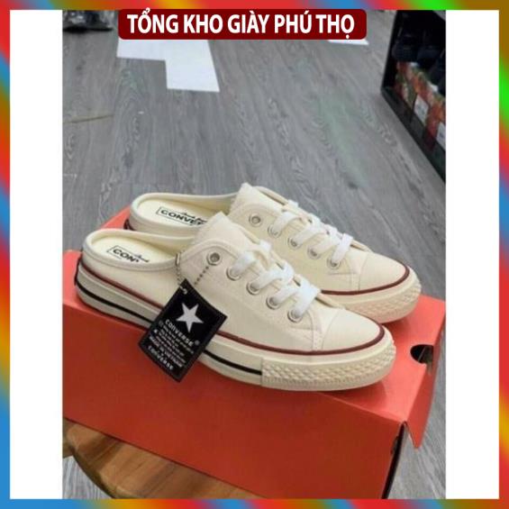Giày Thể Thao Nữ CV Đạp Gót, Sục CV Đen, Trắng FullBox