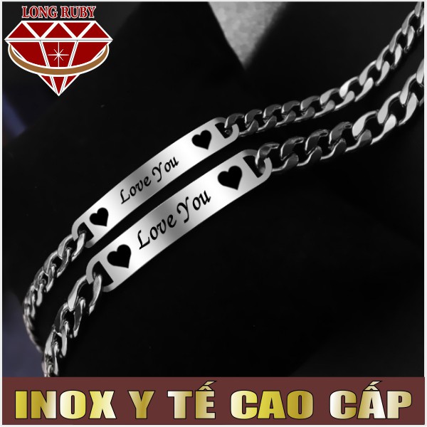 LẮC CẶP INOX VK CK Ý NGHĨA KHÔNG ĐEN | LẮC TAY CẶP INOX Chữ CK, VK