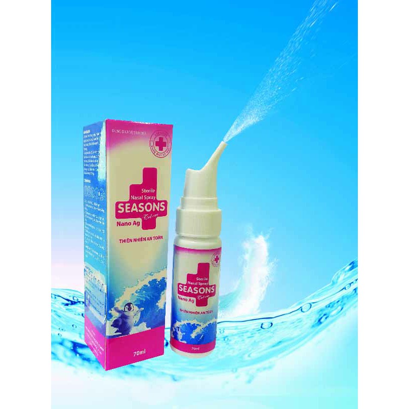 Xịt mũi Seasons- Nước muối biển sâu giúp làm sạch bụi bẩn, chất nhầy chai 75ml
