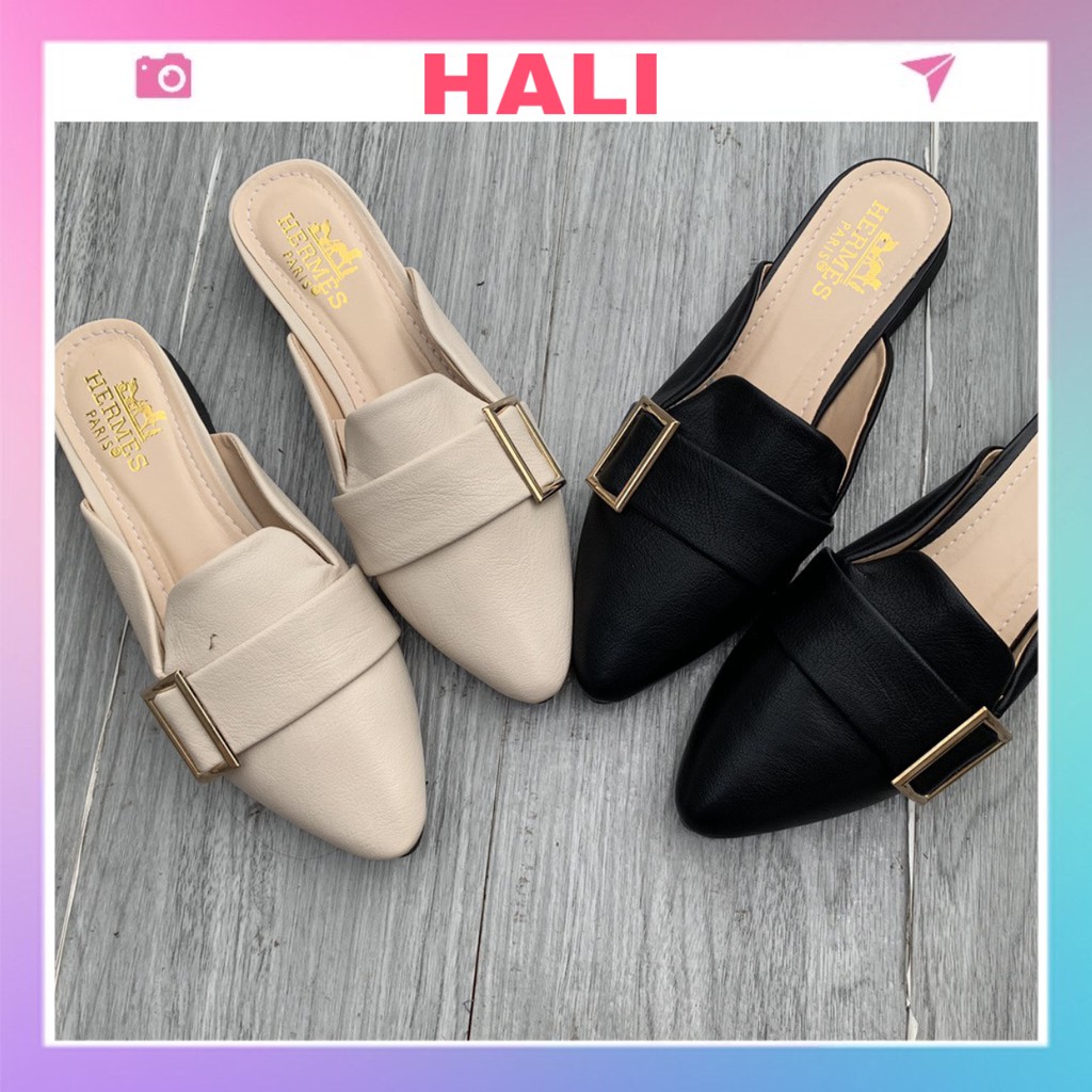 Giày sục gắn móc hình vuông sang chảnh nữ | BigBuy360 - bigbuy360.vn