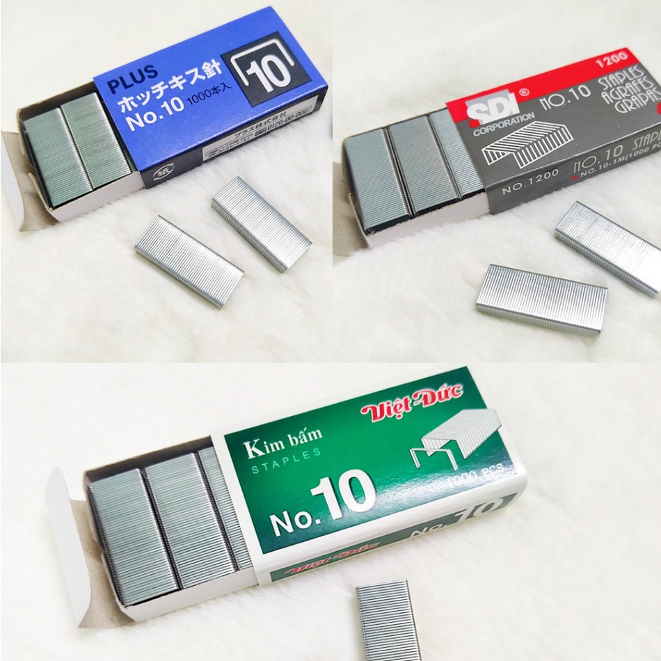 KIM BẤM Số 10 Plus, Việt Đức, SDI, Ruột Bấm Ghim, Kim Bấm Giấy NO.10