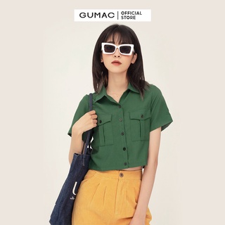 Áo sơ mi nữ túi hộp GUMAC trẻ trung, cá tính thiết kế độc quyền đủ màu AB367