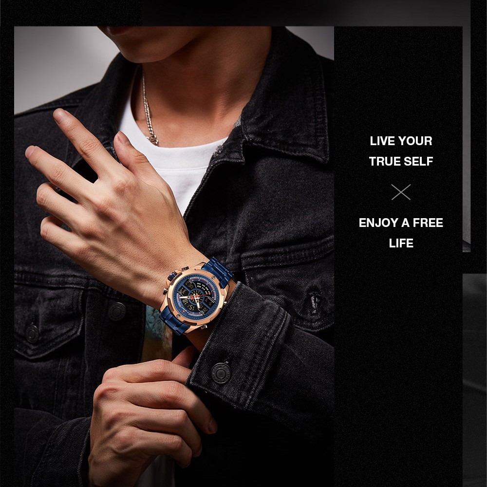 Đồng Hồ Đeo Tay NAVIFORCE 9170 Chống Nước Phát Quang Dành Cho Nam