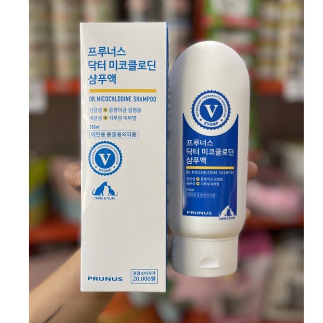 PRUNUS Sữa Tắm Đặc Trị Nấm Ghẻ Viêm Da Trên Chó Mèo - Prunus Dr.Micochlodine 200ml