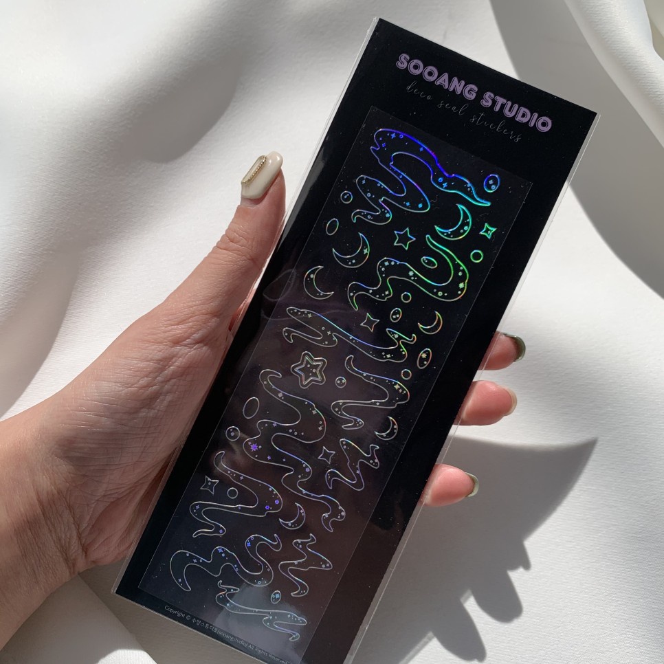 Hình Dán holographic / Miếng Dán Ba Chiều Dễ Thương Hàn Quốc Trang Trí Tay Áo / Tạp Chí Polco DIY