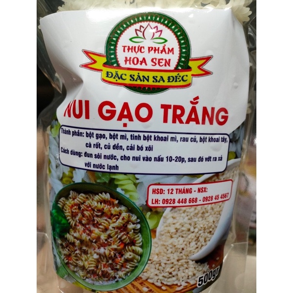 Nui Gạo Xoắn Sadec 500g