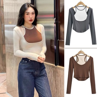 Áo kiểu tay dài cách điệu
