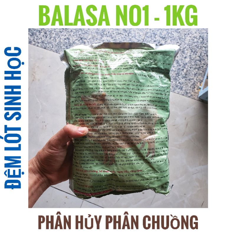 MEN VI SINH LÓT CHUỒNG, GIẢM MÙI HÔI PHÂN - BALASA NO1 1KG