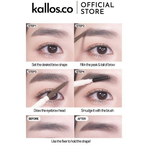 Chì, Mascara Kẻ Mày Etude House Bare Edge Slim Brow, Brow Fixer - Kallos Vietnam