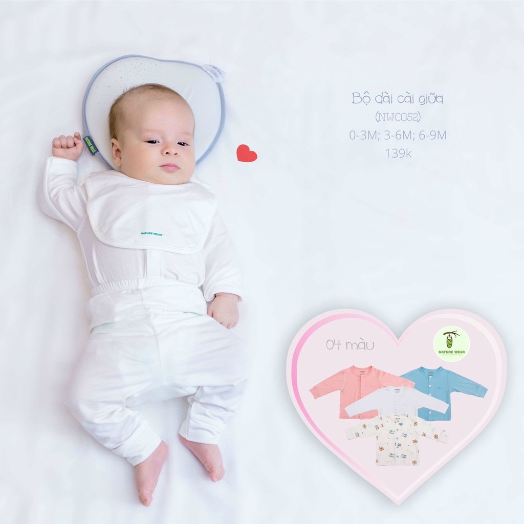 Set cài chéo sơ sinh Nature Wear
