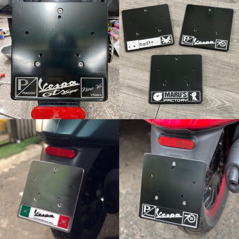 ĐẾ BIỂN SỐ VESPA NHÔM CNC