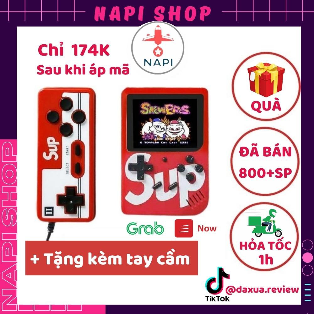 Máy chơi game cầm tay giá rẻ SUP điện tử 4 nút mini 400 in 1 plus gaming 2 người giải trí cổ điển quà tặng kèm tay cầm