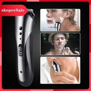 [ Hàng Hot ] Kemei 3 in 1 Hair Trimmer Rechargeable Electric Nose Hair Clipper Razor Beard Shaver