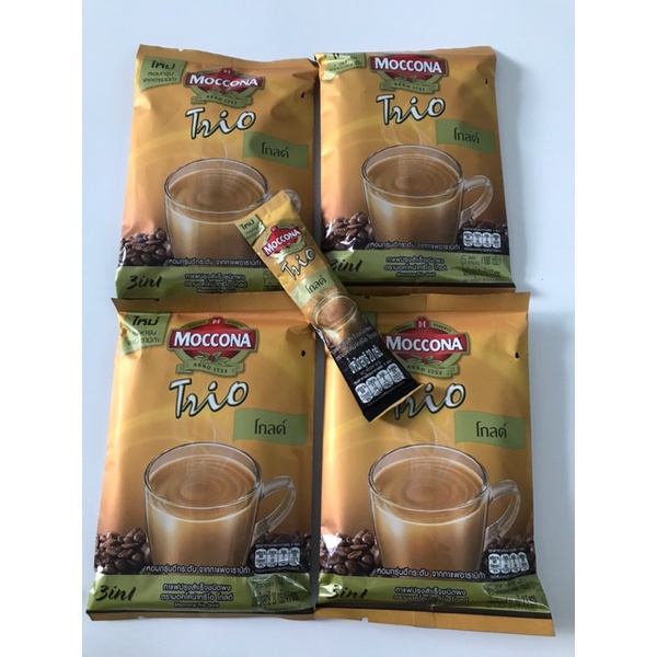 COMBO 4 BỊCH CÀ PHÊ HOÀ TAN MOCCONA TRIO GOLD 100G (5 GÓI)