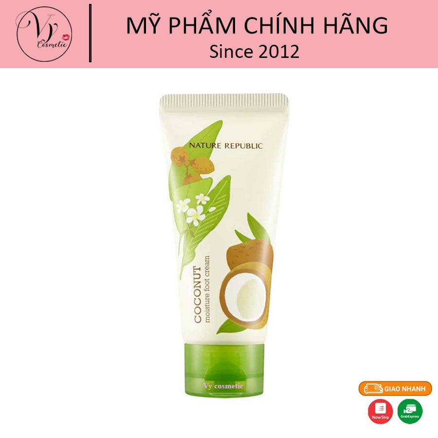 Kem dưỡng chân Nature Republic Foot &amp; Nature Coconut Moisture Foot Cream 80ml