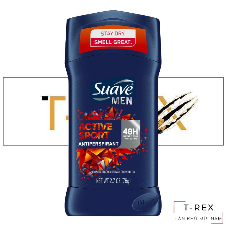 [HÀNG AUTH] Lăn Sáp Khử Mùi Suave Men Active Sport 76g