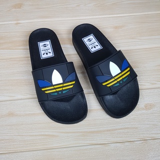 Dép nam quai ngang 𝐀𝐃𝐈𝐃𝐀𝐒 ba sọc đẹp đế cao su màu đen hàng cao cấp - ADM Koya