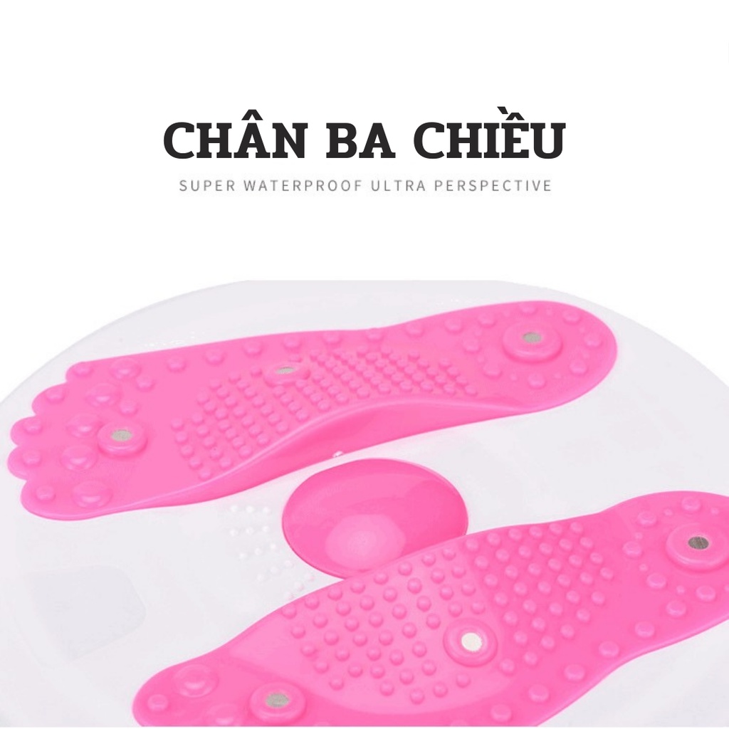 Đĩa xoay eo 360 độ hình bàn chân / Xoay eo tập cơ bụng eo thon dáng đẹp có các hạt massage