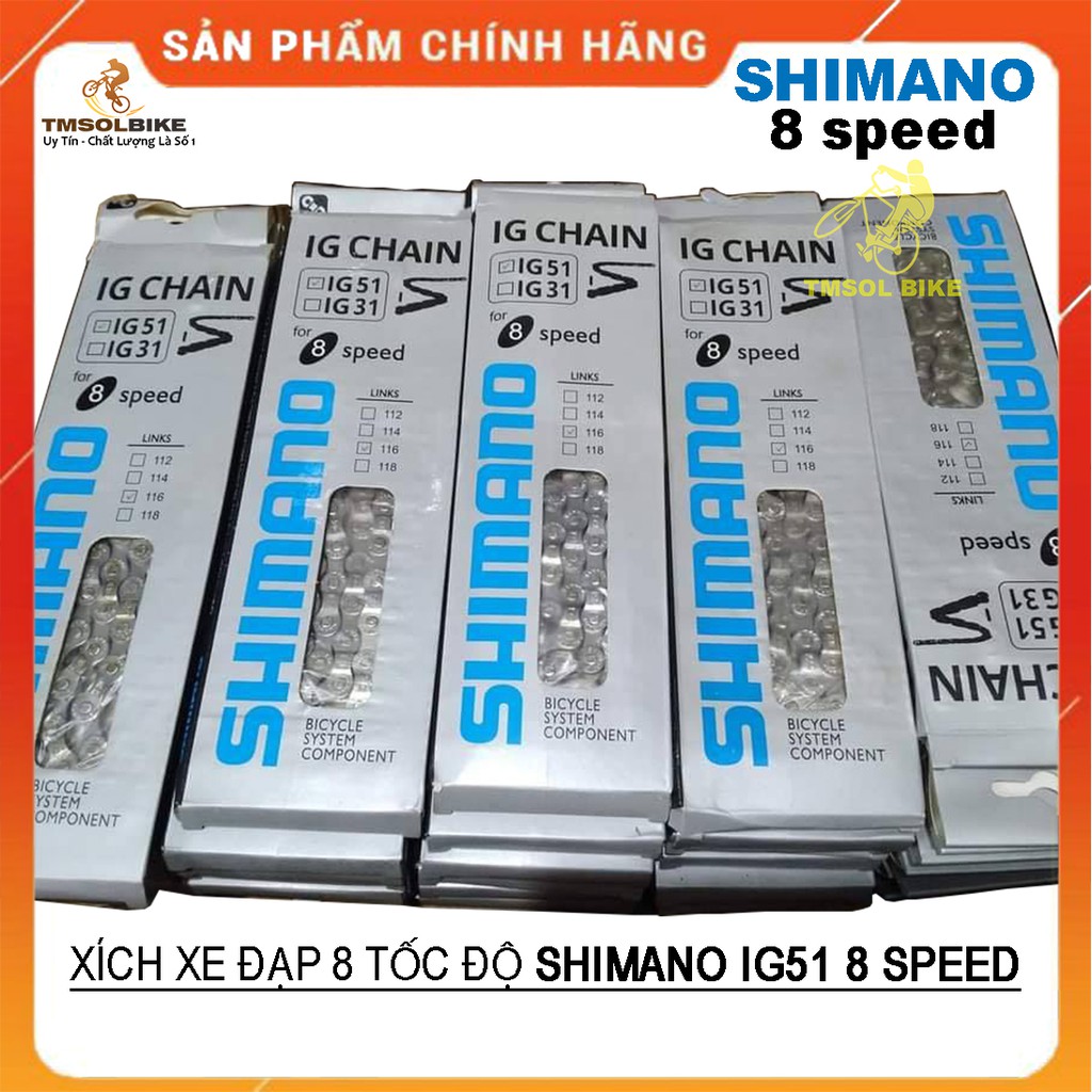 Sên xe đạp 6 /7 /8 Tốc Độ Shimano IG51 8 Speed - Xích xe đạp 6 /7 /8 Shimano IG51 8 Speed - Sên Xích Xe Đạp 8 Tốc Độ Shi