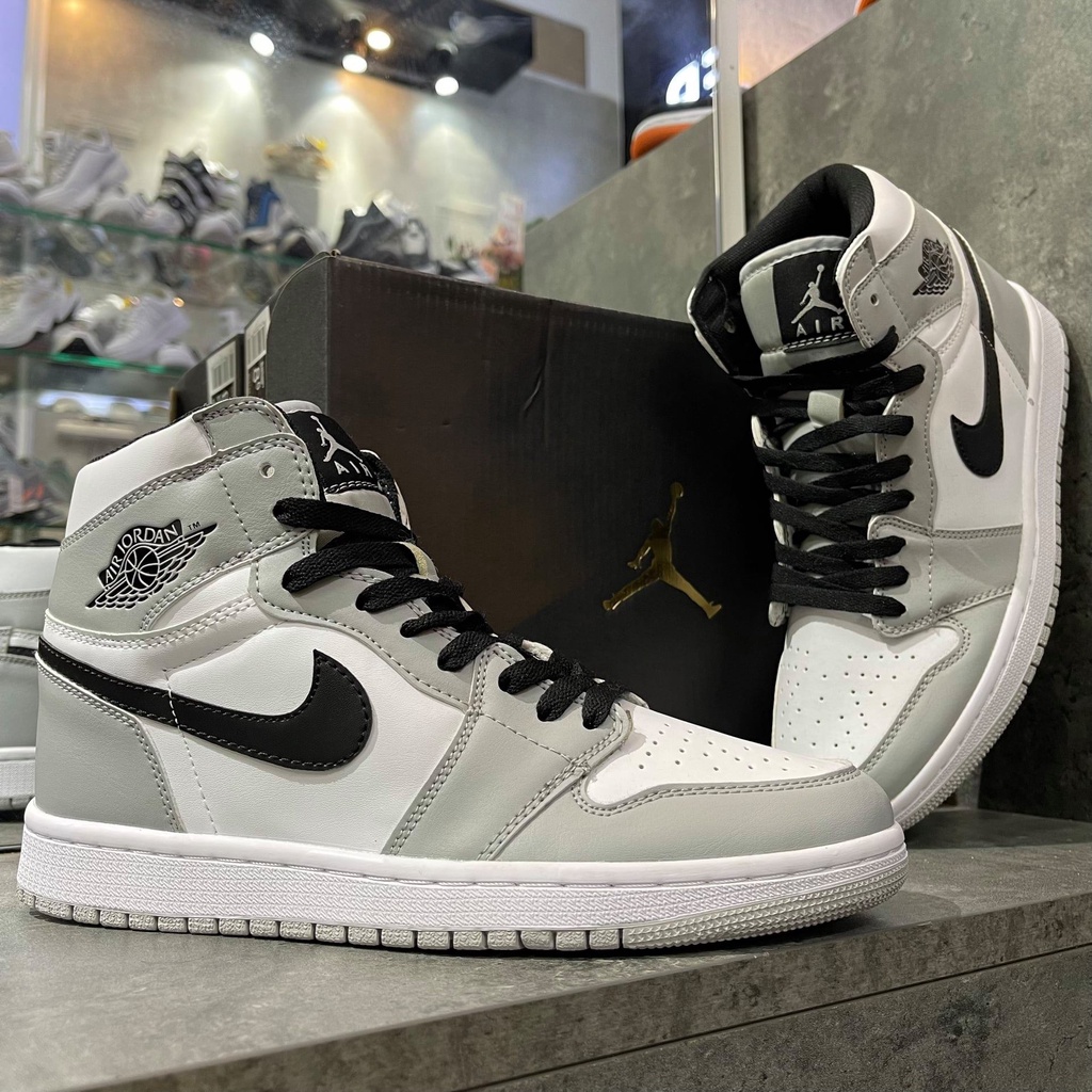 Giày Jordan 1 Low Xám Cổ Cao Kèm Full box bill, Giày Siêu Hot 2021 Dành Cho Học Sinh, Sinh Viên