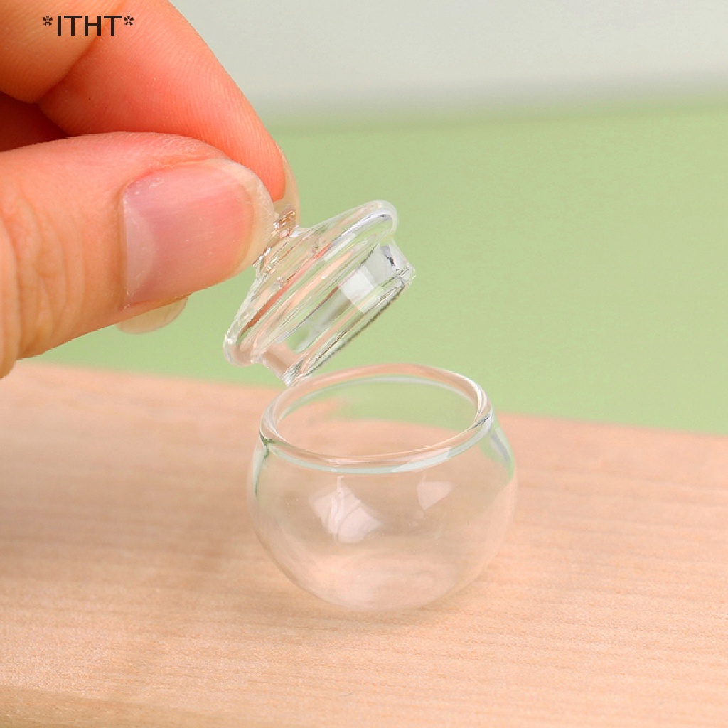 Hũ Thủy Tinh Nhỏ Xinh Đựng Kẹo Trang Trí Nhà Búp Bê Tỉ Lệ 1: 12