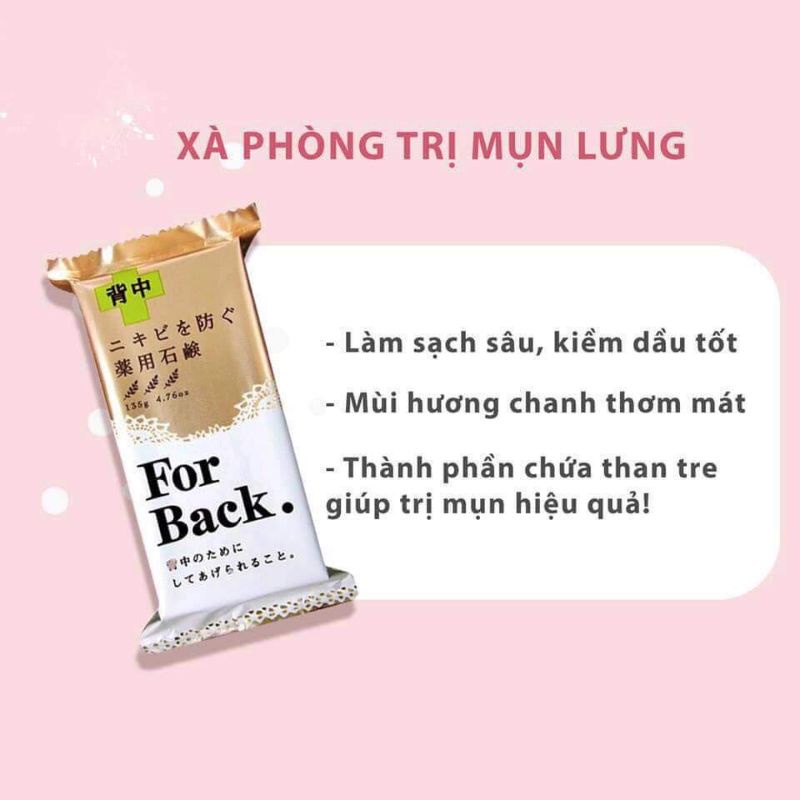 Xà phòng For Back Pelican Nhật Bản - giảm mụn lưng, thâm mụn sau 2 tuần