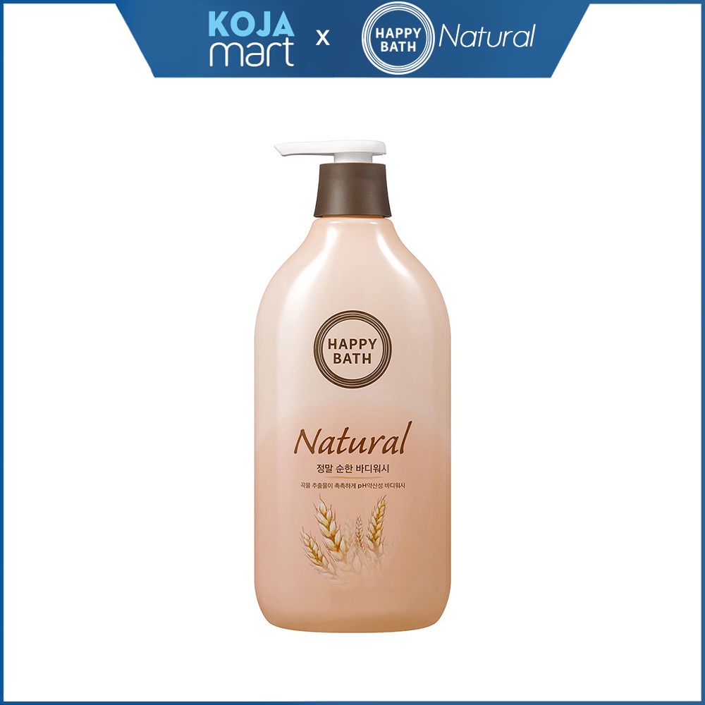 Sữa Tắm Happy Bath Natural Lúa Mạch Body Wash 900ml Hàn Quốc