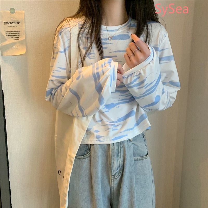 Áo Thun In Họa Tiết Thời Trang Mùa Thu Dành Cho Nữ