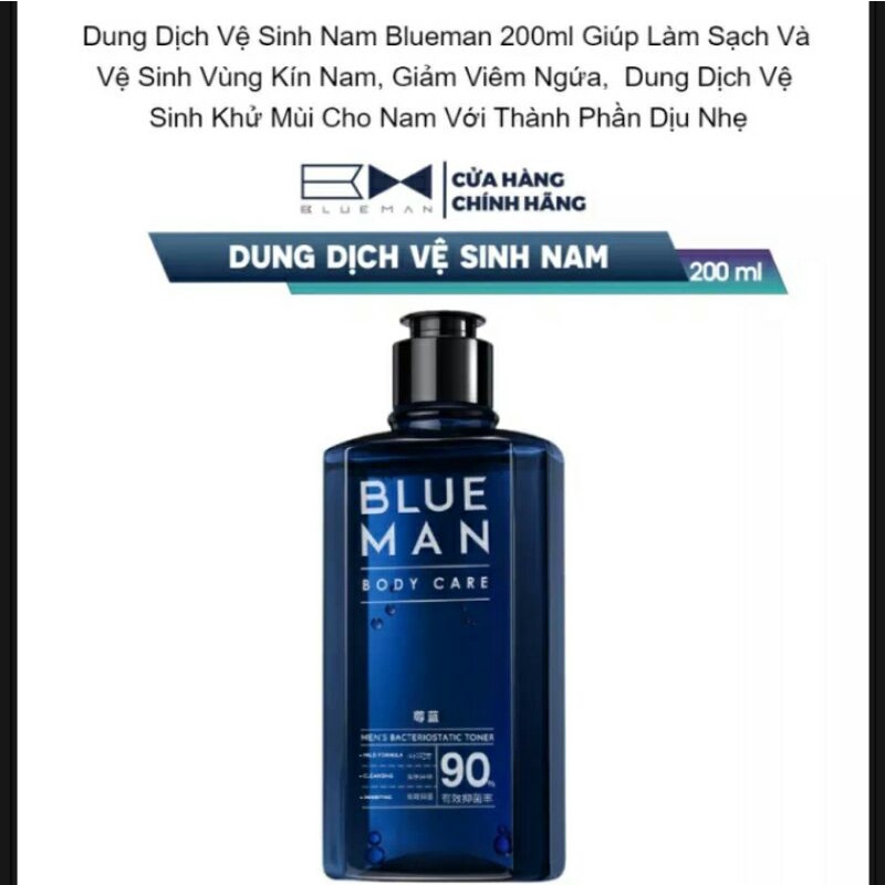 DUNG DỊCH VỆ SINH NAM KHỬ MÙI BLUE MAN 200ML