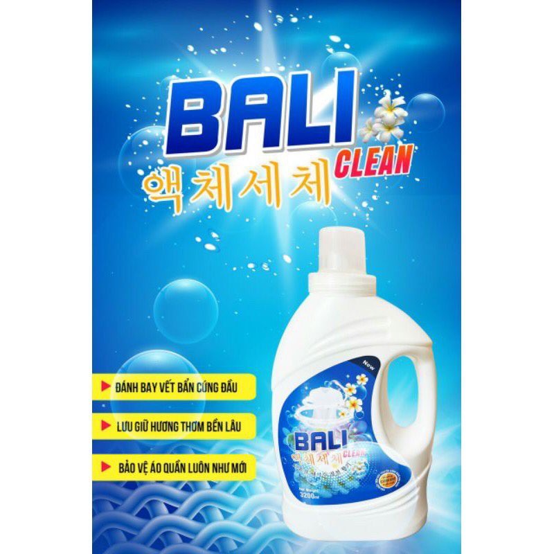 Nước giặt BALI CLEAN 6 in 1,Can 3,2 Lít Chính Hãng, Hàng Xịn