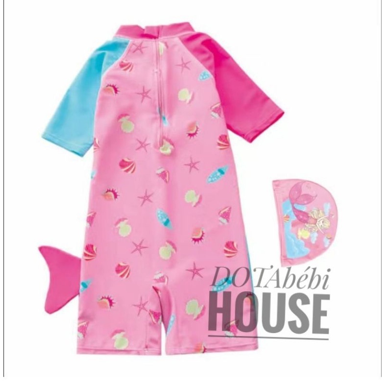 nhiều mẫu Hàng chuẩn Quảng Châu Đồ bơi liền thân kèm nón cho bé gái SW0308.12 - DOTAbébi HOUSE (2)