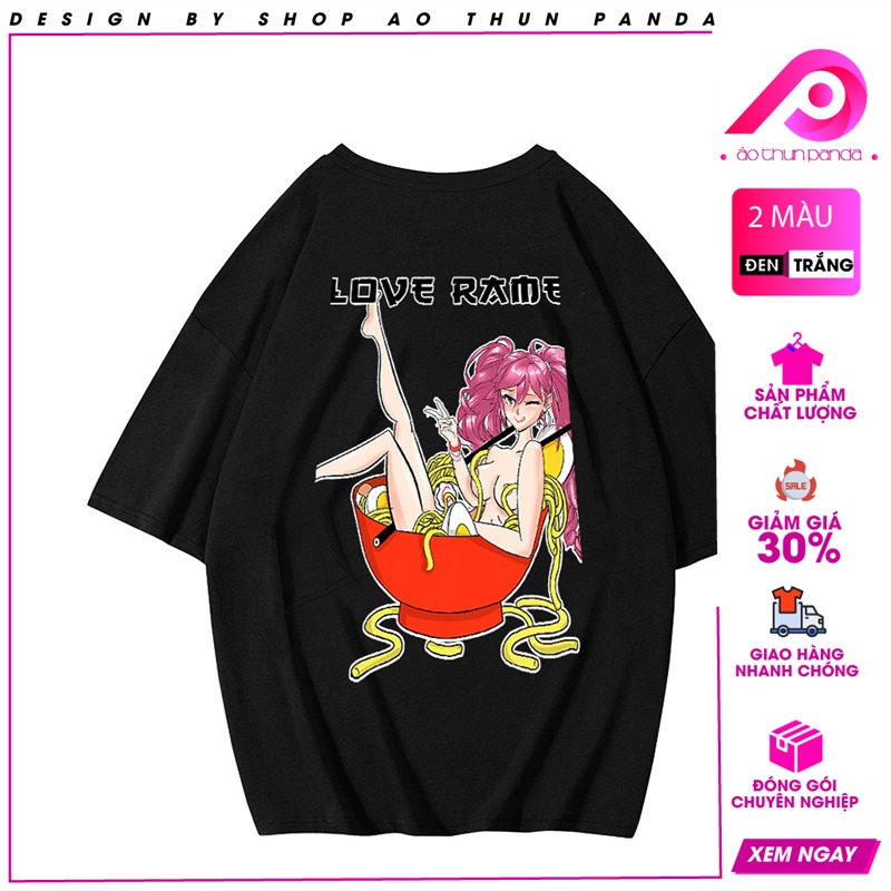 Áo thun unisex Ramen Hentai Anime Girl I Japanese Waifu Otaku Food Lover T-Shirt PANDA MANGA JAP202111240