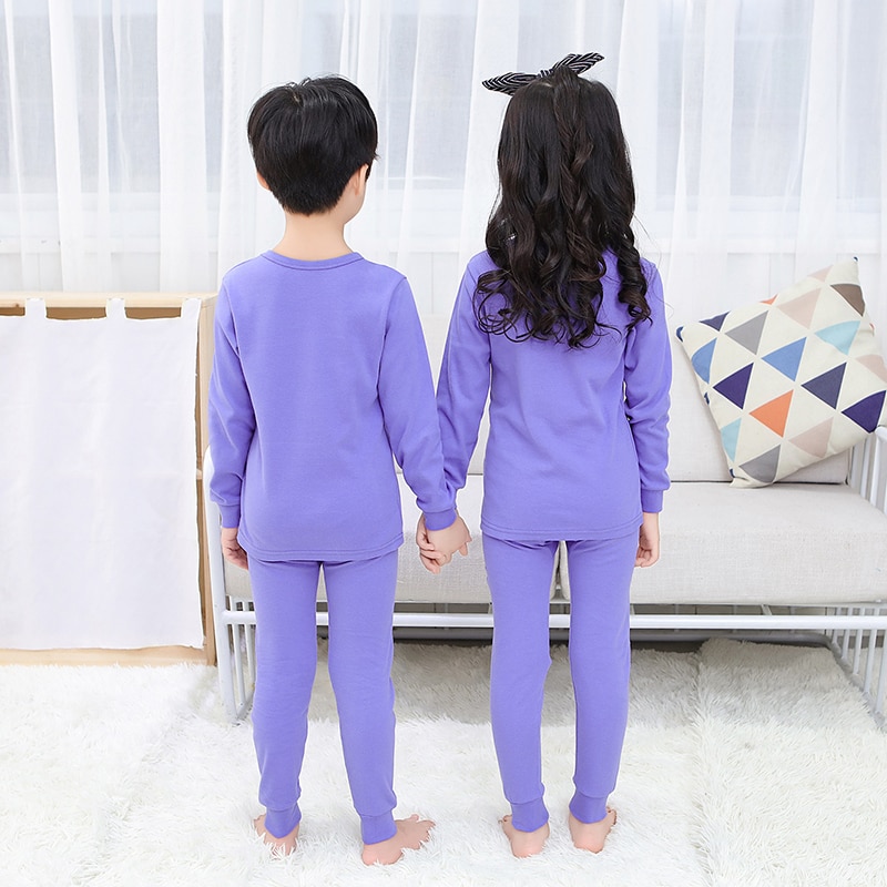 Bộ đồ ngủ dài tay bằng vải cotton cho bé 2-12 tuổi