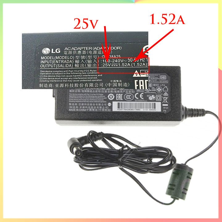 Bộ đổi nguồn loa LG 25v 2a / 1.52a