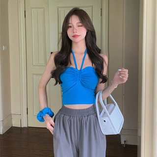 Áo Croptop Cổ Yếm Ôm Dáng Gợi Cảm Dành Cho Nữ