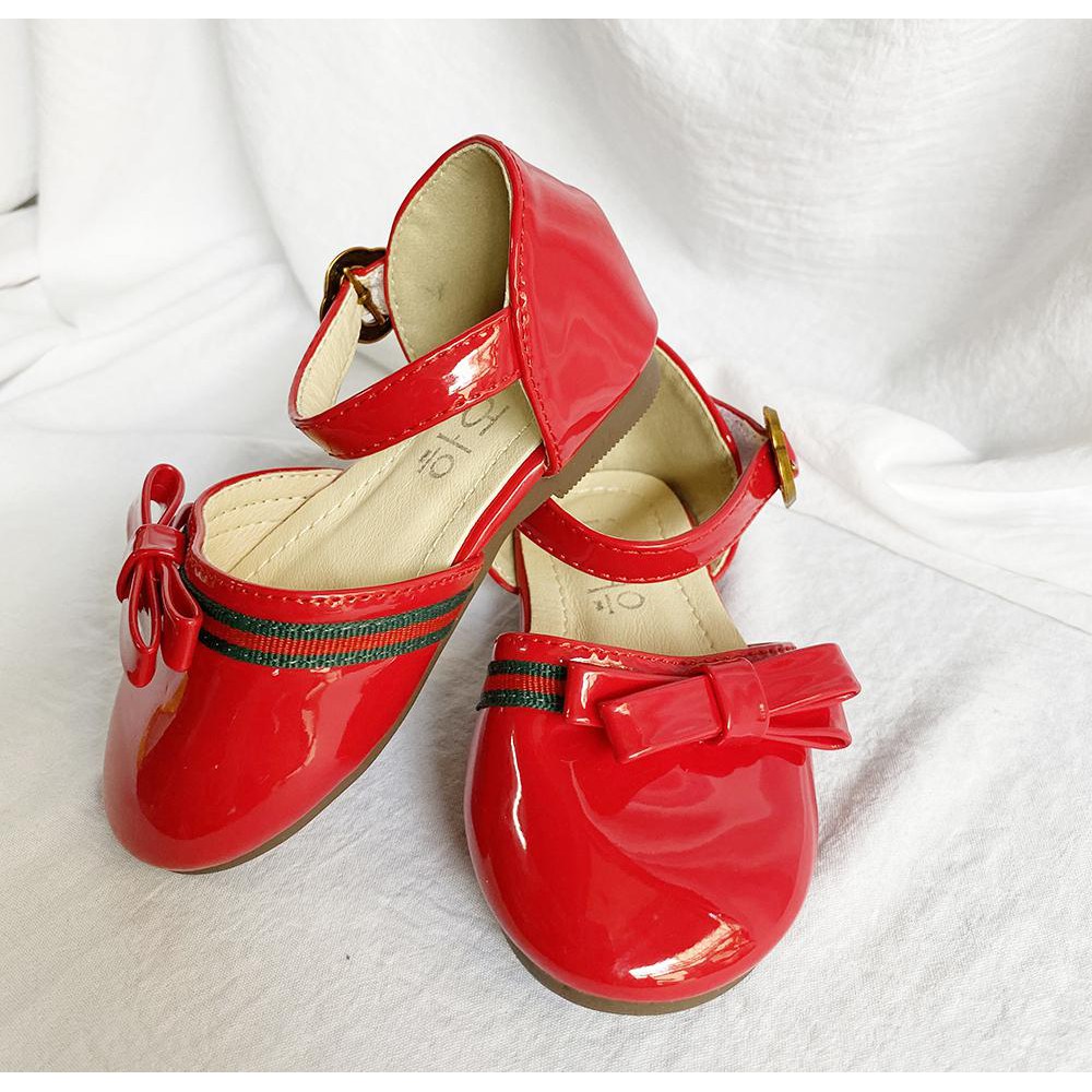 Giày búp bê BG nơ đỏ
