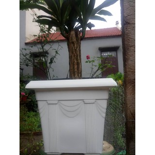 Chậu vuông hoa văn cao cấp V30 (300x300x280)