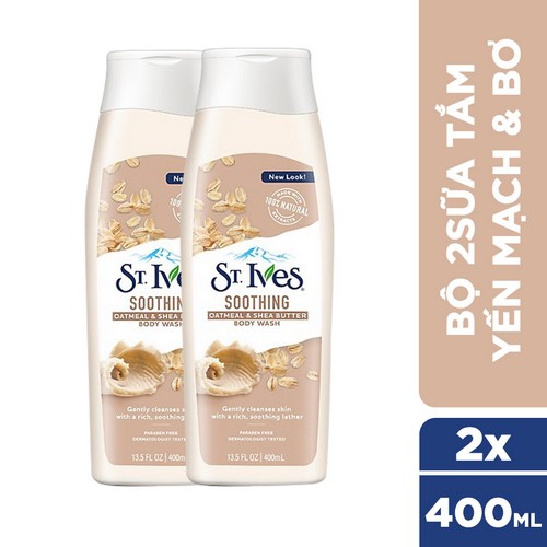 Bộ 2 Sữa tắm St.Ives Yến Mạch và Bơ (400ml x 2) | BigBuy360 - bigbuy360.vn