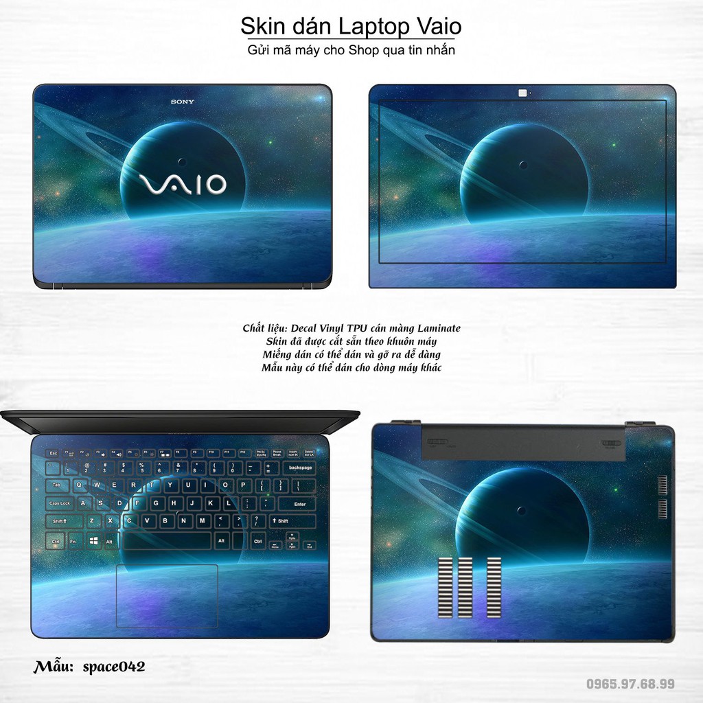 Skin dán Laptop Sony Vaio in hình không gian nhiều mẫu 7 (inbox mã máy cho Shop)