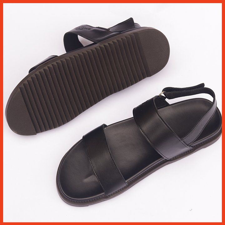 Dép Sandal Nam Quai Ngang Cao Cấp Sandal Nam Da Bò Thật Đế Cao Su Siêu Êm Đi Học, Đi Chơi, Đi Làm Thời Trang Trẻ Trung