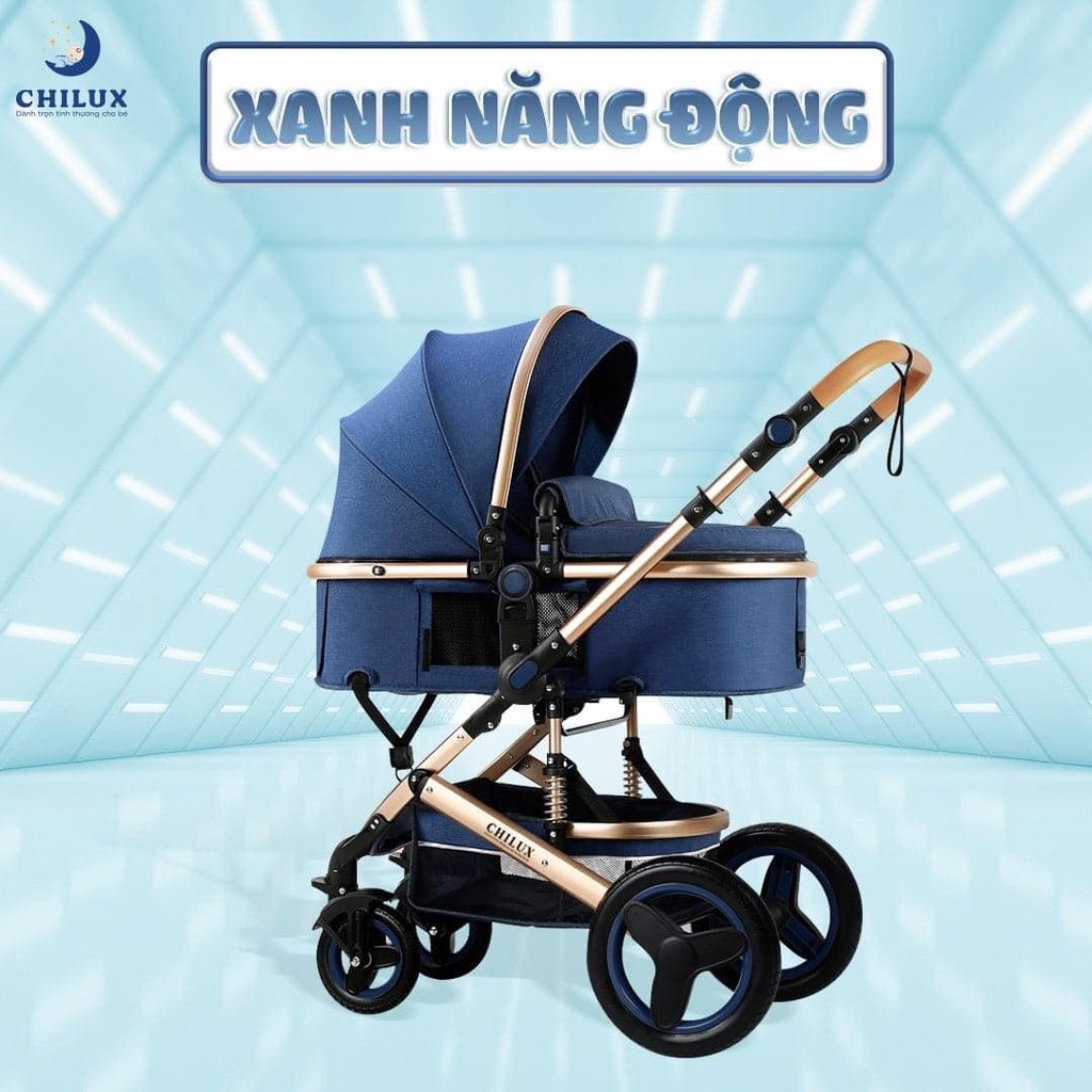 Xe đẩy CHILUX V1 6, xe đẩy đa năng cho bé CHILUX V1 6 nhiều chế độ tiện dụng, sang trọng