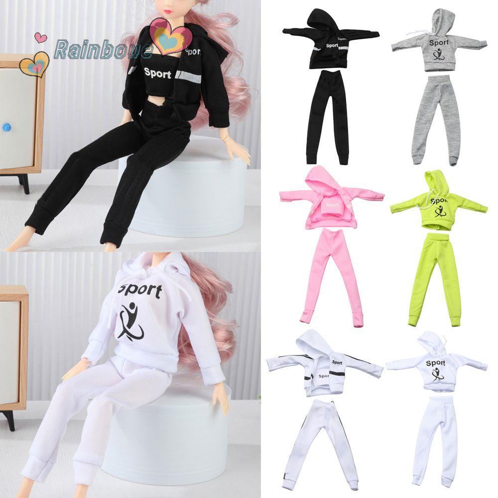 1 Bộ Quần Áo Thể Thao Màu Cầu Vồng Dành Cho Búp Bê