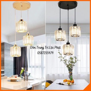 Đèn thả bàn ăn_đèn thả pha lê trang trí phòng bếp_kèm bóng_ bh 24 tháng
