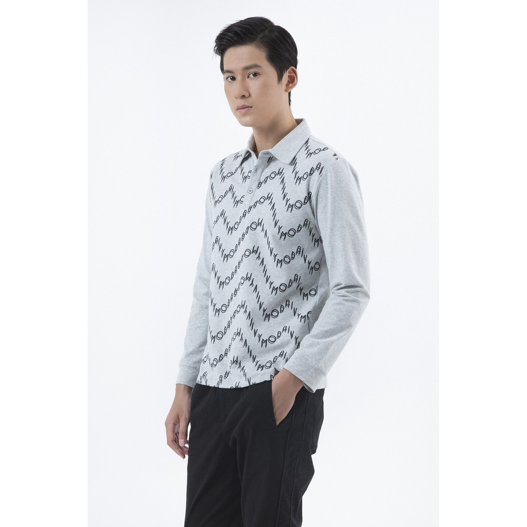 [Mã WABRIVY50 - 10% - ĐH từ 250K] Áo thun nam dài tay cổ đức in họa tiết IVY moda MS 58E2223 | BigBuy360 - bigbuy360.vn